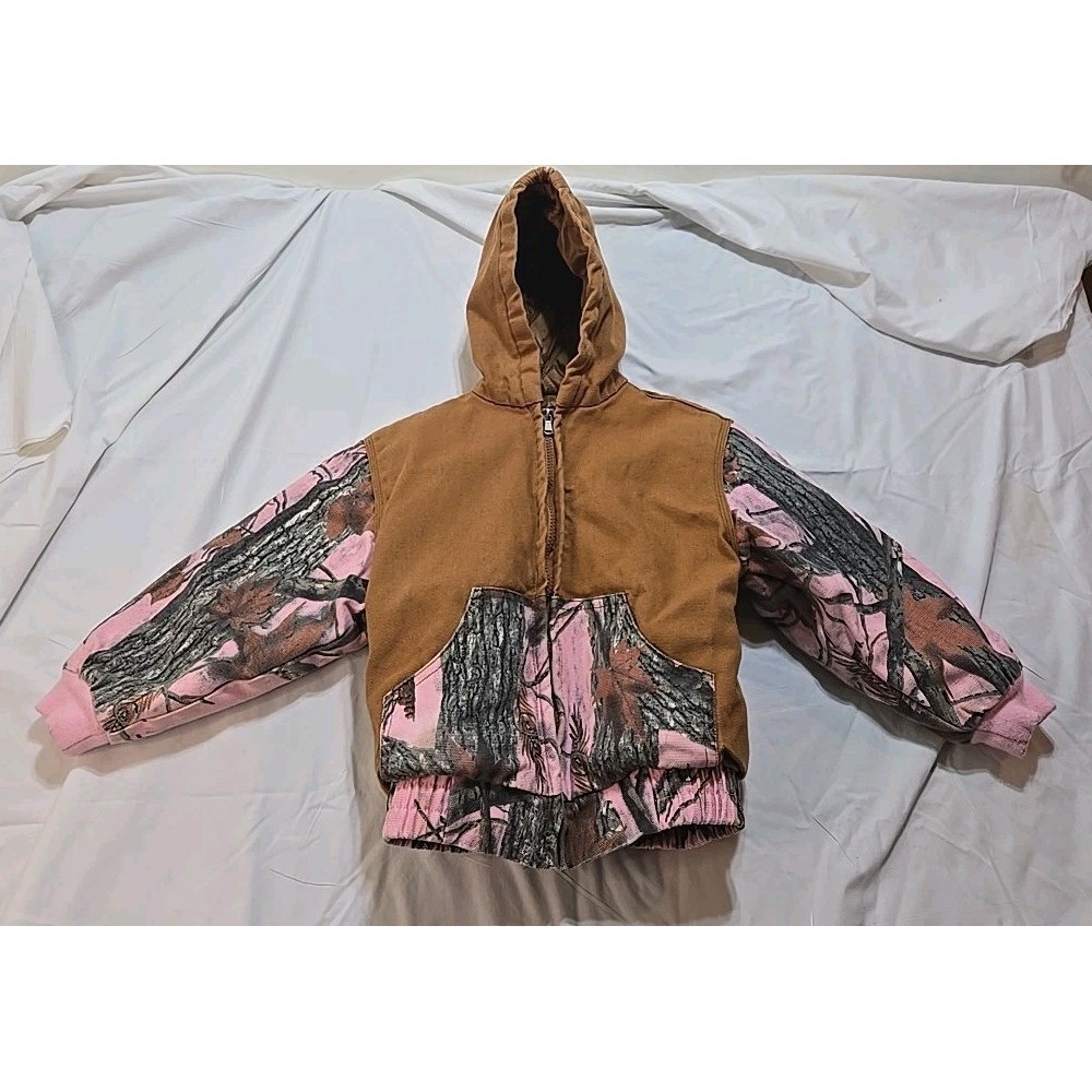 Outdoor Habitat Kids 5T Hooded Camo Jacket Pink Hunting Outdoor